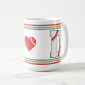 Vintage Retro Baseball Buchstabe D Design Kaffeetasse (VorderseiteRechts)