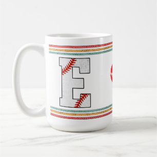 Vintage Retro Baseball Buchstabe E Klassiker Kaffeetasse