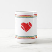 Vintage Retro Baseball Buchstabe F abgenutzt Kaffeetasse (Mittel)