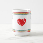 Vintage Retro Baseball-Buchstabe T Design Kaffeetasse (Mittel)