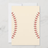 Vintage Retro-Baseball-Hochzeit Einladung (Rückseite)