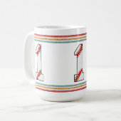 Vintage Retro Baseball Nummer 1 Design Kaffeetasse (Vorderseite Links)