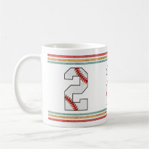 Vintage Retro Baseball Nummer 2 Kunstwerk