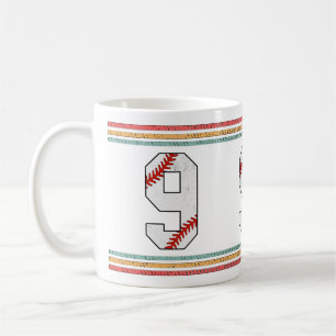 Vintage Retro Baseball Nummer 7 Varsity Kaffeetasse