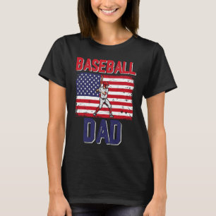 Vintage Retro Baseball Vater Spieler Amerikanische T-Shirt