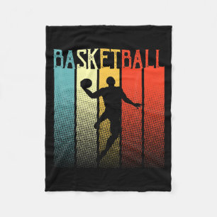 Vintage Retro Basketballspieler für Männer Jungen Fleecedecke