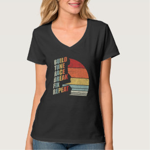 Vintage Retro Bauen Abstimmen Rennen Brechen Repar T-Shirt