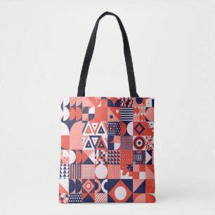 Vintage retro bauhaus design vintage seamless patt tasche