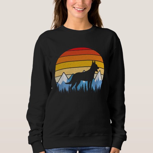 Vintage Retro Belgian Malinois Belgian Malinois Sweatshirt (Vorderseite)