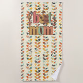 Vintage Retro Best Mama Strandtuch (Vorderseite)