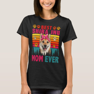 Vintage Retro Best Shiba Inu Mama je Niedliche Hun T-Shirt