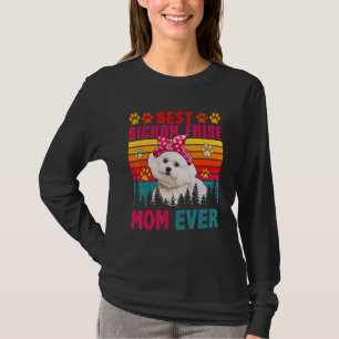 Vintage Retro Beste Bichon Frise Mama Allerliebste T-Shirt