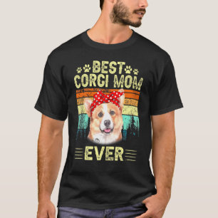 Vintage Retro Beste Corgi-Mutter überhaupt Hund T-Shirt
