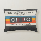 Vintage Retro Beste Hit Cassette Tape Hochzeit Dekokissen (Vorderseite)
