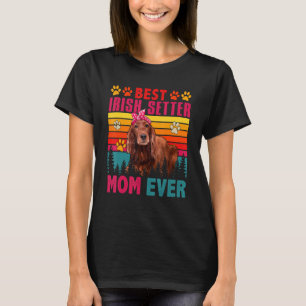 Vintage Retro Beste Irish Setter Mutter Allerliebs T-Shirt