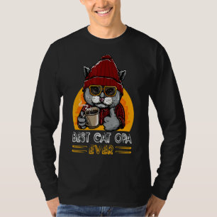 Vintage Retro Beste Katze Opa je Vater Katze 1 T-Shirt