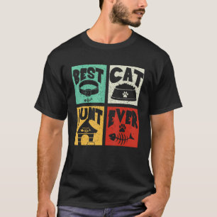 Vintage Retro Beste Katzen-Tante überhaupt passend T-Shirt