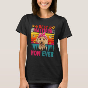 Vintage Retro Beste Maltipoo Mama je Niedlicher Do T-Shirt