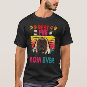 Vintage Retro Beste Pug-Mama Allerliebste Hunde-St T-Shirt