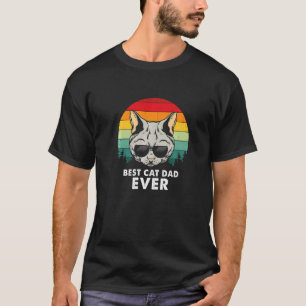 Vintage Retro Bester Katzenvater Aller Zeiten Haus T-Shirt