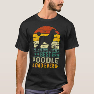 Vintage Retro Bester Pudel-Vater Aller Zeiten Vate T-Shirt
