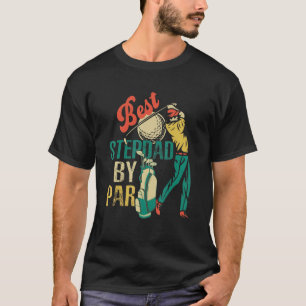 Vintage Retro Bester Stiefvater Par Golfspieler 2 T-Shirt