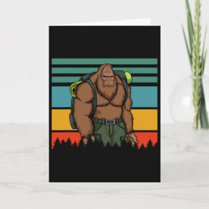 Vintage Retro Bigfoot-Kostüm Wandern passende Fami Karte