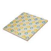 Vintage Retro blaue u. gelbe Fliese (Seite)