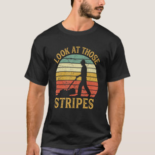 Vintage Retro Blick auf diese Streifen Rasenmäher T-Shirt