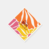 Vintage Retro-Blume Elegant & farbenfroh Geburtsta Serviette (Ecke)