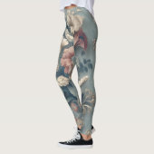 Vintage Retro-Blume und klassische Muster Leggings (Links)