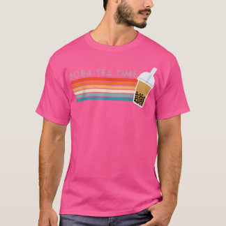 Vintage Retro Boba Tea Time Bubble Tea  T-Shirt