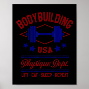 Vintage Retro-Bodybuilding für Männer und Frauen Poster