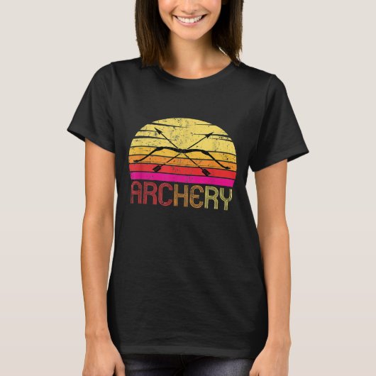 Vintage Retro-Bogenschießen T-Shirt (Vorderseite)