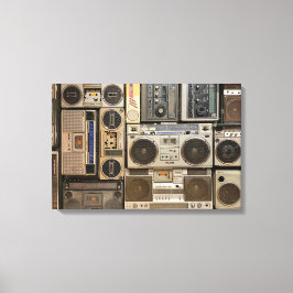 Vintage, Retro-Boombox-Bild auf Leinwand