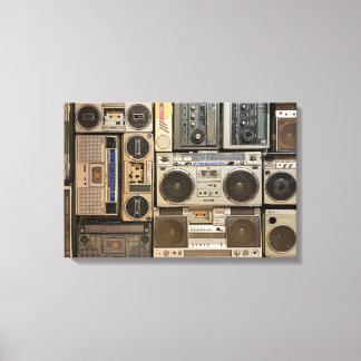 Vintage, Retro-Boombox-Bild auf Leinwand