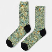 Vintage Retro Botanical Floral Pattern Socken (Linkes Detail)