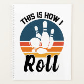 Vintage Retro Bowling Sports Team Quote Planer (Vorderseite)