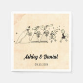 Vintage Retro Bridesmaier Altes Comic Rustikale Ho Serviette (Vorderseite)