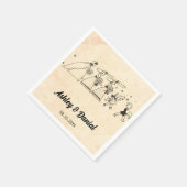 Vintage Retro Bridesmaier Altes Comic Rustikale Ho Serviette (Ecke)