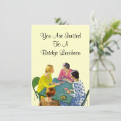 Vintage Retro Brücken-Mittagessen-Party Einladung (Stehend Vorderseite)