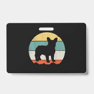 Vintage Retro Bulldog Geschenk für Hundepapa Hunde Ausweis