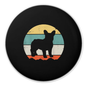 Vintage Retro Bulldog Geschenk für Hundepapa Hunde Keramikknauf