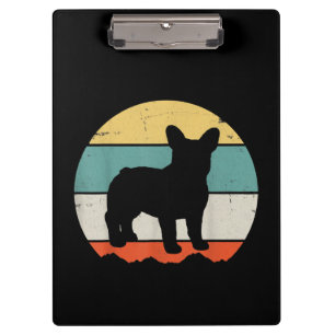 Vintage Retro Bulldog Geschenk für Hundepapa Hunde Klemmbrett