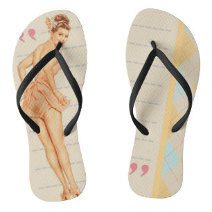 Vintage Retro-Button-up-Girl-Flip-Flops Badesandalen