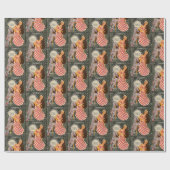 Vintage Retro-Button-up-Illustration Thunder_Cove Geschenkpapier (Flach)