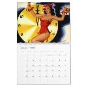 Vintage Retro-Button-up-Mädchen 2014 - Kalender (Jan 2026)