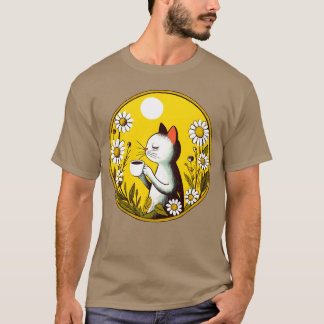 Vintage Retro Cafe Cat retro T-Shirt