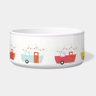 Vintage Retro Camper-Anhänger-Haustier-Schüssel Napf