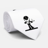 Vintage Retro-Cartoon Schwarzweiß-Comicen Krawatte (Gerollt)